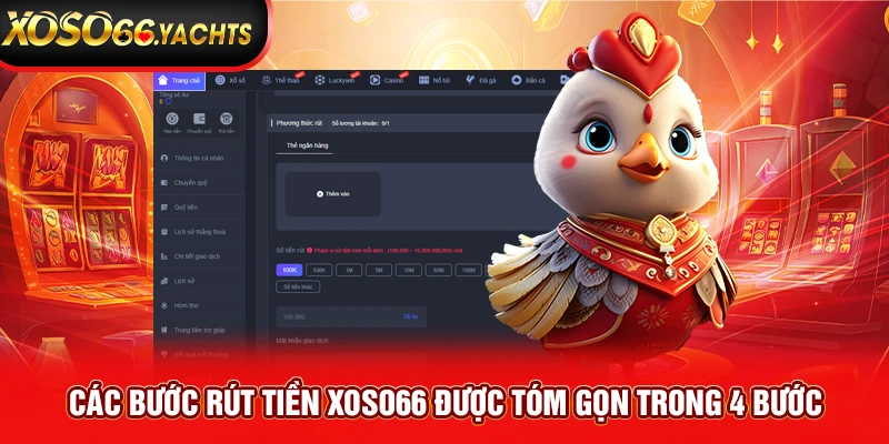 Các bước rút tiền Xoso66 được tóm gọn trong 4 bước